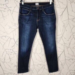 Hudson Dark Wash Stretch Denim Mid Rise Byron Slim Straight Leg Jeans